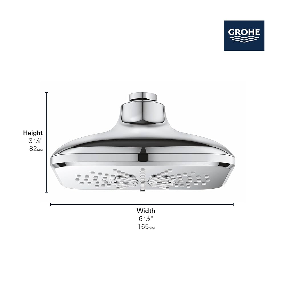 GROHE Rainshower System 210 クローム Grohe Rainshower System 210mm With Thermostatic Valve